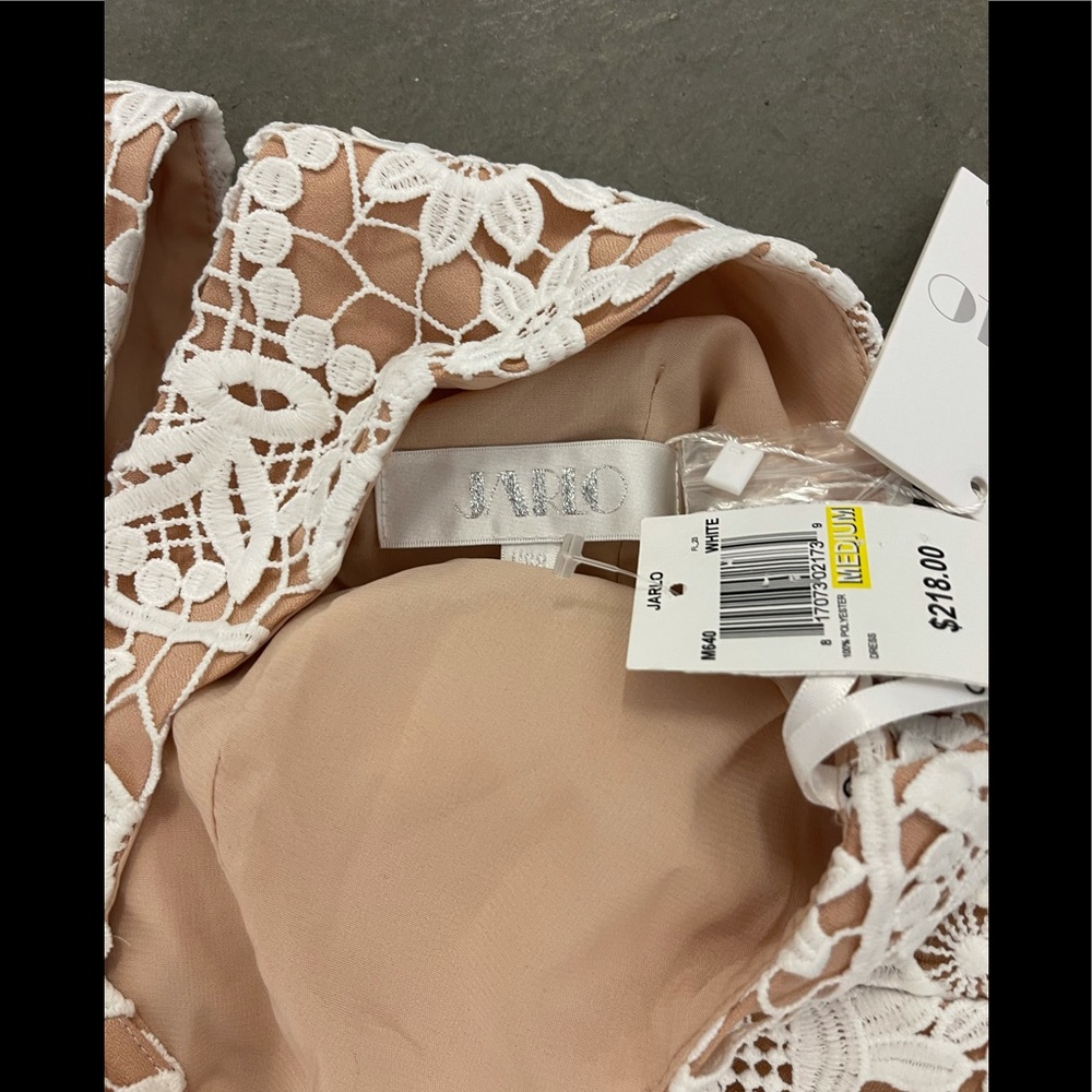 JARLO Engagement Graduation Jaq High Neck Crochet Guipure Lace Dress sz 8 - Picture 7 of 9